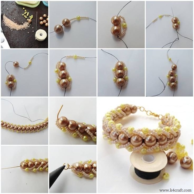 DIY Pearls Decorated Craft Projects Step By Step K4 Craft
