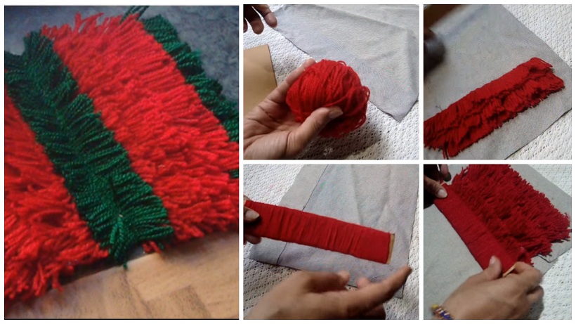 woolen thread mat