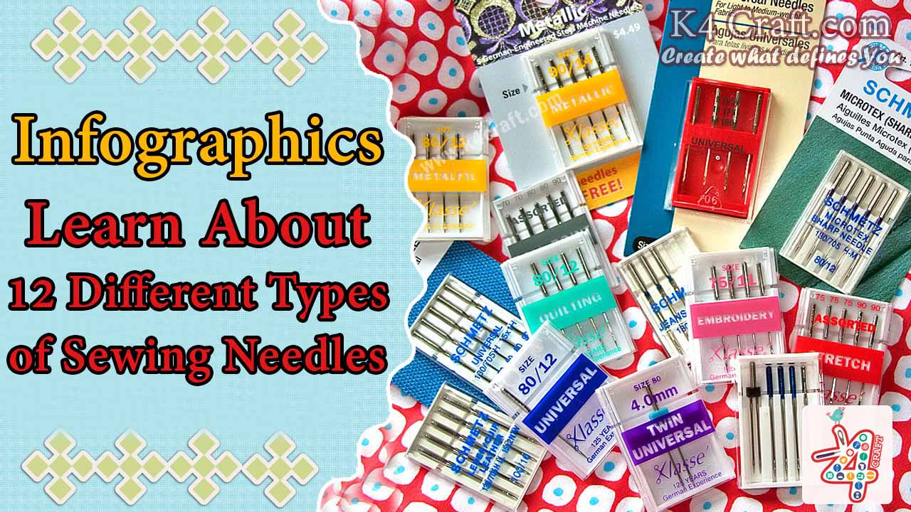 Infographics : Learn About 12 Different Types of Sewing Needles - K4 Craft