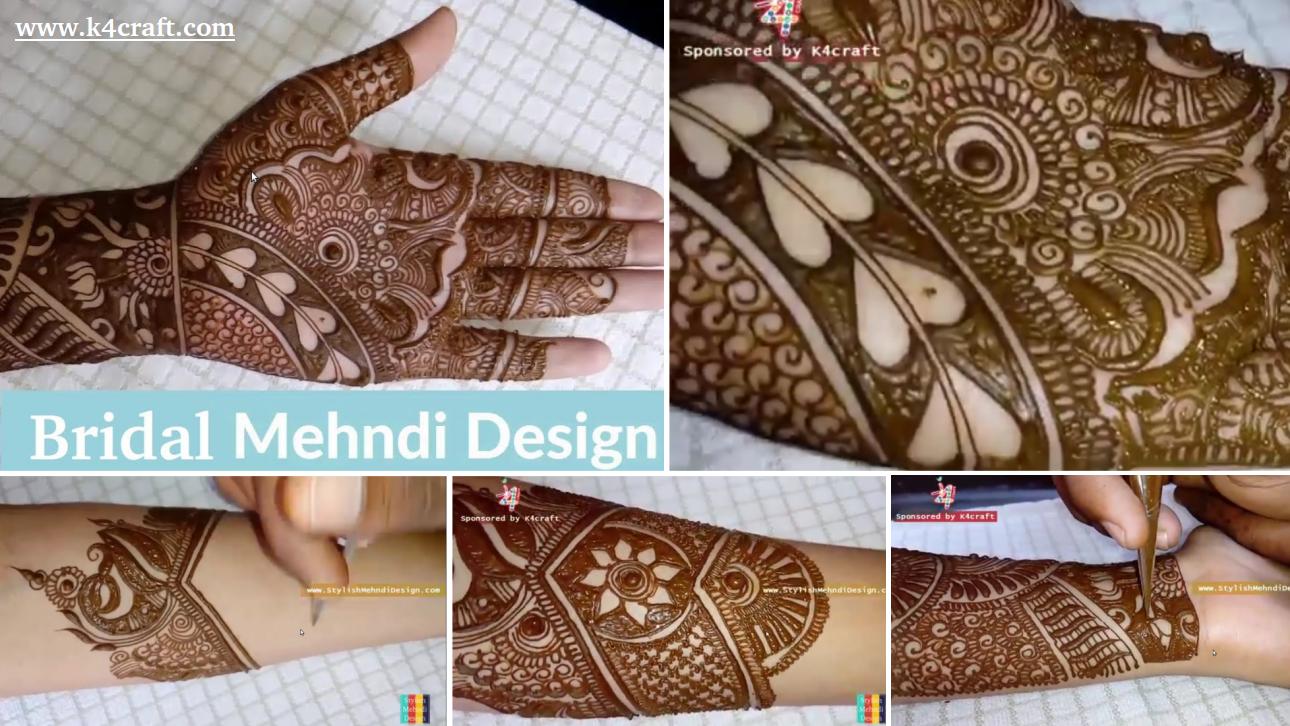 Full Hand Latest Bridal Mehndi Design Step By Step Tutorial