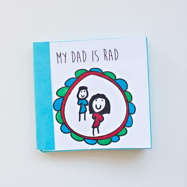 kid made free printable fathers day book k4 craft