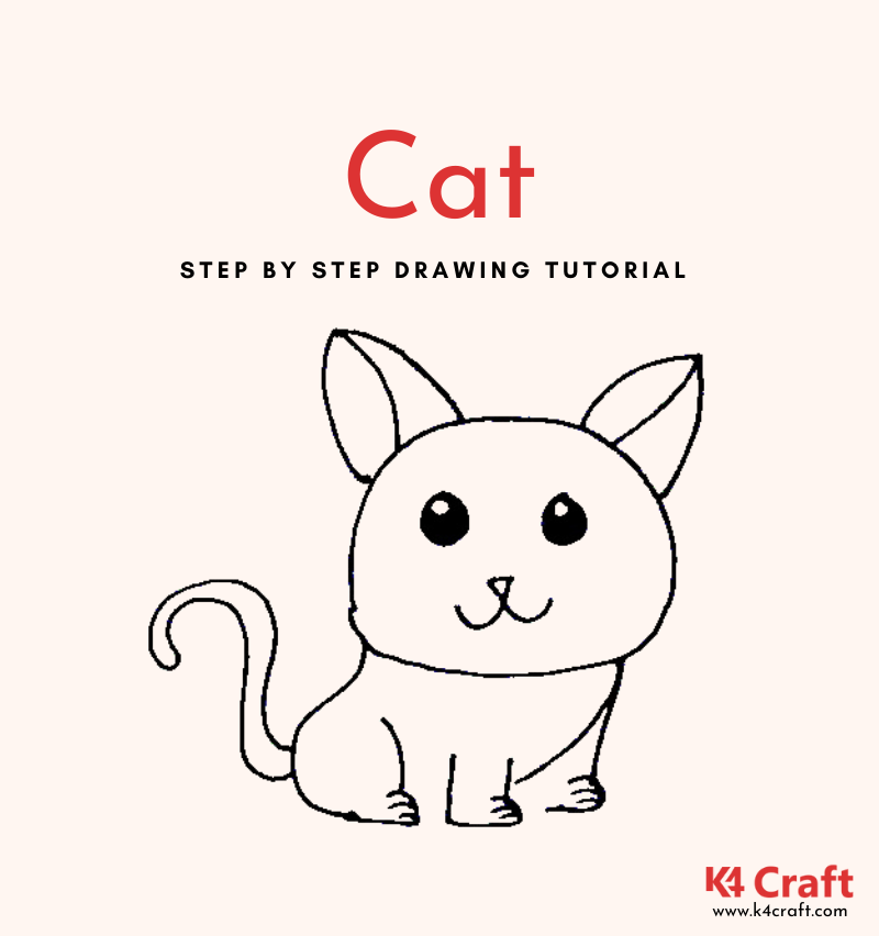 How to draw an easy cat for kids - YouTube