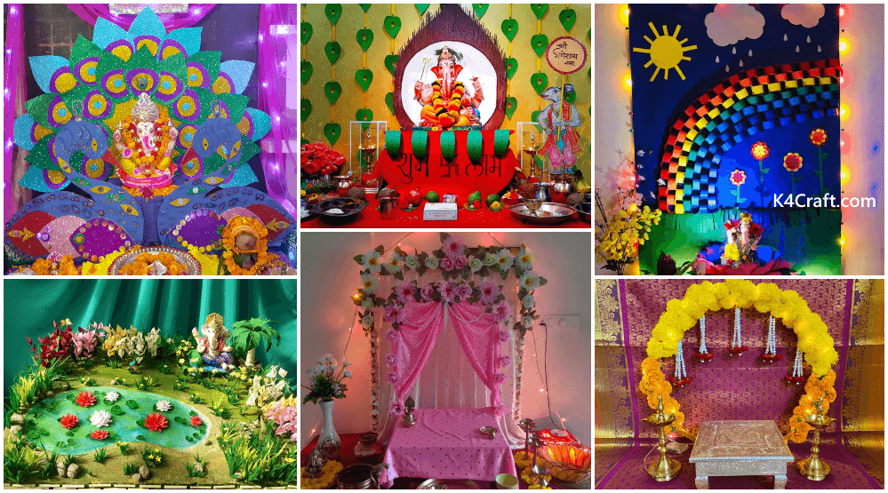 40+ Best Ganesh Chaturthi Decoration Ideas at Home 2024 - K4 Craft